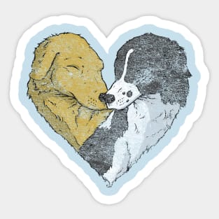 Puppy Love - Distressed Sticker